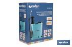 Pulverizador de espalda | Funcionamiento eléctrico y manual | Capacidad: 16 litros | Batería de Li-Ion 12 V | Lanza 60 cm | 4 boquillas | Correas acolchadas - Cofan