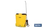 Pulverizador de espalda eléctrico | Batería de litio de 12 V | Lanza de 58 cm con correas acolchadas | Disponible en dos capacidades diferentes - Cofan