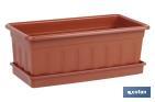 BROWN RECTANGULAR PLANT POT | AZAHAR MODEL | AVAILABLE IN SEVERAL SIZES | POLYPROPYLENE