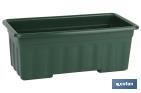 Green rectangular plant pot | Azahar Model | Available in several sizes | Polypropylene - Cofan