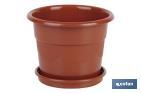 Round plant pot with tray | Special for plants and flowers | Perfect for indoor or outdoor use - Cofan