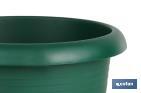 Maceta | Color Verde | Modelo Gardenia | Con Plato | Fabricada en Polipropileno - Cofan