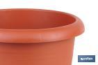 Maceta redonda con plato | Especial para platas y flores | Perfecta para colocar en exterior e interior - Cofan