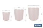 Macetas decorativas para interior | Maceteros redondos | Material: Polipropileno | Disponibles en diferentes colores y medidas - Cofan