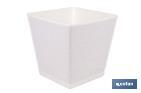 Maceteros decorativos para interior | Macetas cuadradas con plato integrado | Con señalizador de riego | Disponibles en diferentes colores y medidas - Cofan