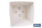 Maceteros decorativos para interior | Macetas cuadradas con plato integrado | Con señalizador de riego | Disponibles en diferentes colores y medidas - Cofan