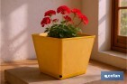 Maceteros decorativos para interior | Macetas cuadradas con plato integrado | Con señalizador de riego | Disponibles en diferentes colores y medidas - Cofan
