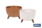 MACETAS DECORATIVAS CON PATAS DESMONTABLES | MACETAS REDONDAS CON RAYAS | RESISTENTES A UV | DISPONIBLES EN VARIOS COLORES Y DIFERENTES MEDIDAS