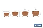 Macetas decorativas con patas desmontables | Macetas redondas con rayas | Resistentes a UV | Disponibles en varios colores y diferentes medidas - Cofan