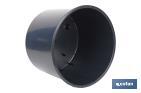 Maceteros cónicos decorativos con depósito | Color: negro | Resistentes para los UV | Material: polipropileno | Disponibles en diferentes medidas - Cofan