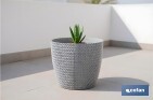 Maceteros decorativos con diseño trenzado | Resistentes a los UV | Material: polipropileno | Disponibles en diferentes medidas y colores - Cofan