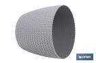 Maceteros decorativos con diseño trenzado | Resistentes a los UV | Material: polipropileno | Disponibles en diferentes medidas y colores - Cofan