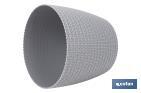 Maceteros decorativos con diseño trenzado | Resistentes a los UV | Material: polipropileno | Disponibles en diferentes medidas y colores - Cofan