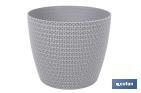 Maceteros decorativos con diseño trenzado | Resistentes a los UV | Material: polipropileno | Disponibles en diferentes medidas y colores - Cofan