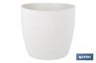 Maceteros decorativos con diseño trenzado | Resistentes a los UV | Material: polipropileno | Disponibles en diferentes medidas y colores - Cofan