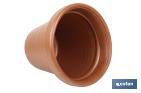 Macetas decorativas con diseño rayado | Color: terracota | Resistentes a los rayos UV | Material: Polietileno de alta densidad | Ideales para interiores y exteriores | Disponibles en diferentes medidas y capacidades - Cofan