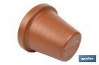 Macetas decorativas con diseño rayado | Color: terracota | Resistentes a los rayos UV | Material: Polietileno de alta densidad | Ideales para interiores y exteriores | Disponibles en diferentes medidas y capacidades - Cofan
