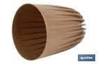 Maceteros decorativos ecológicos | Diseño con rayas en relieve | Tapón de drenaje incorporado | Disponibles en dos colores con diferentes medidas - Cofan