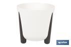 Macetas decorativas con patas | Tapón de drenaje incorporado | Disponibles en color café y crema | Diferentes medidas y capacidades - Cofan