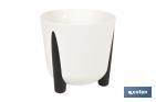 Macetas decorativas con patas | Tapón de drenaje incorporado | Disponibles en color café y crema | Diferentes medidas y capacidades - Cofan