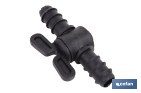 Valve d'arrosage de couleur noire | Convient pour tuyau et brumisateur - Cofan