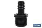 Thread pipe connector | Suitable for drip or sprinkling irrigation system | Thread: 3/4" - Cofan