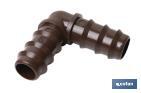 ELBOW HOSE CONNECTOR FOR DRIP IRRIGATION | RECOMMENDED USE FOR GARDENING AND AGRICULTURAL SECTORS