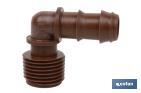 3/4" Male-threaded elbow hose connector | Essential irrigation accessory for drip irrigation system installation - Cofan