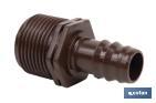 Thread pipe connector | Suitable for drip or sprinkling irrigation system | Thread: 3/4" - Cofan
