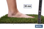 Césped artificial de 38 mm para terraza y jardín | Modelo acolchado, confortable y resistente | Ideal para exteriores y piscinas - Cofan