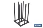 EXPOSITOR VERTICAL PARA 7 ROLLOS DE HULES | ESTRUCTURA METÁLICA RESISTENTE | COLOR: NEGRO | ORGANIZACIÓN EFICIENTE