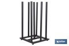 Expositor vertical para 7 rollos de hules | Estructura metálica resistente | Color: negro | Organización eficiente - Cofan