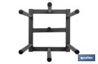 Expositor vertical para 7 rollos de hules | Estructura metálica resistente | Color: negro | Organización eficiente - Cofan