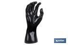 GLOVE DISPLAY HAND | MANNEQUIN RIGHT HAND WITH MAGNETIC BASE | BLACK POLYPROPYLENE