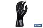 Glove display hand | Mannequin right hand with magnetic base | Black polypropylene - Cofan