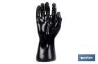 Glove display hand | Mannequin right hand with magnetic base | Black polypropylene - Cofan