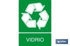 Reciclaje vidrio. El diseño de la señal puede variar, pero en ningún caso se variará el significado de la misma. - Cofan