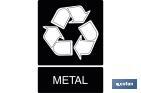 Reciclaje metal. El diseño de la señal puede variar, pero en ningún caso se variará el significado de la misma. - Cofan