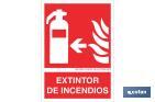 EXTINTOR DE INCENDIOS PICTOGRAMA + TEXTO