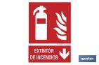 Extintor de incendios Pictograma + Texto - Cofan