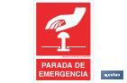 Parada de emergencia Pictograma + Texto - Cofan