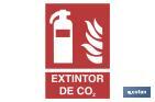 Fire extinguisher CO2. The design of the sing may vary, but in no case will its meaning be changed. - Cofan