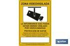 Sinal Câmara de vídeo. O desenho do sinal pode variar, mas em nenhum caso o seu significado será alterado. - Cofan