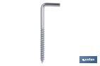 STAINLESS STEEL SQUARE A2 BEND SCREW HOOK A2 S-3X30MM