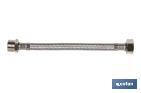 CONEXIÓN FLEXIBLE | MACHO/HEMBRA | ACERO INOXIDABLE | M 3/8" - H 3/8" | 40 CM DE LONGITUD | PARA LAVABO, GRIFO Y COCINA