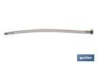 CONEXIÓN FLEXIBLE | MACHO/HEMBRA | ACERO INOXIDABLE | M 10X1 - H 1/2" | 35 CM DE LONGITUD | PARA LAVABO, GRIFO Y COCINA