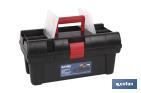 26" plastic tool box | Semi-Professional Model | With an organiser tray and a bottom compartment - Cofan