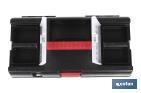 26" plastic tool box | Semi-Professional Model | With an organiser tray and a bottom compartment - Cofan
