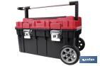 Heavy Duty tool box with two wheels | Deep bottom compartment with high storage capacity - Cofan