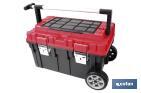 Heavy Duty tool box with two wheels | Deep bottom compartment with high storage capacity - Cofan
